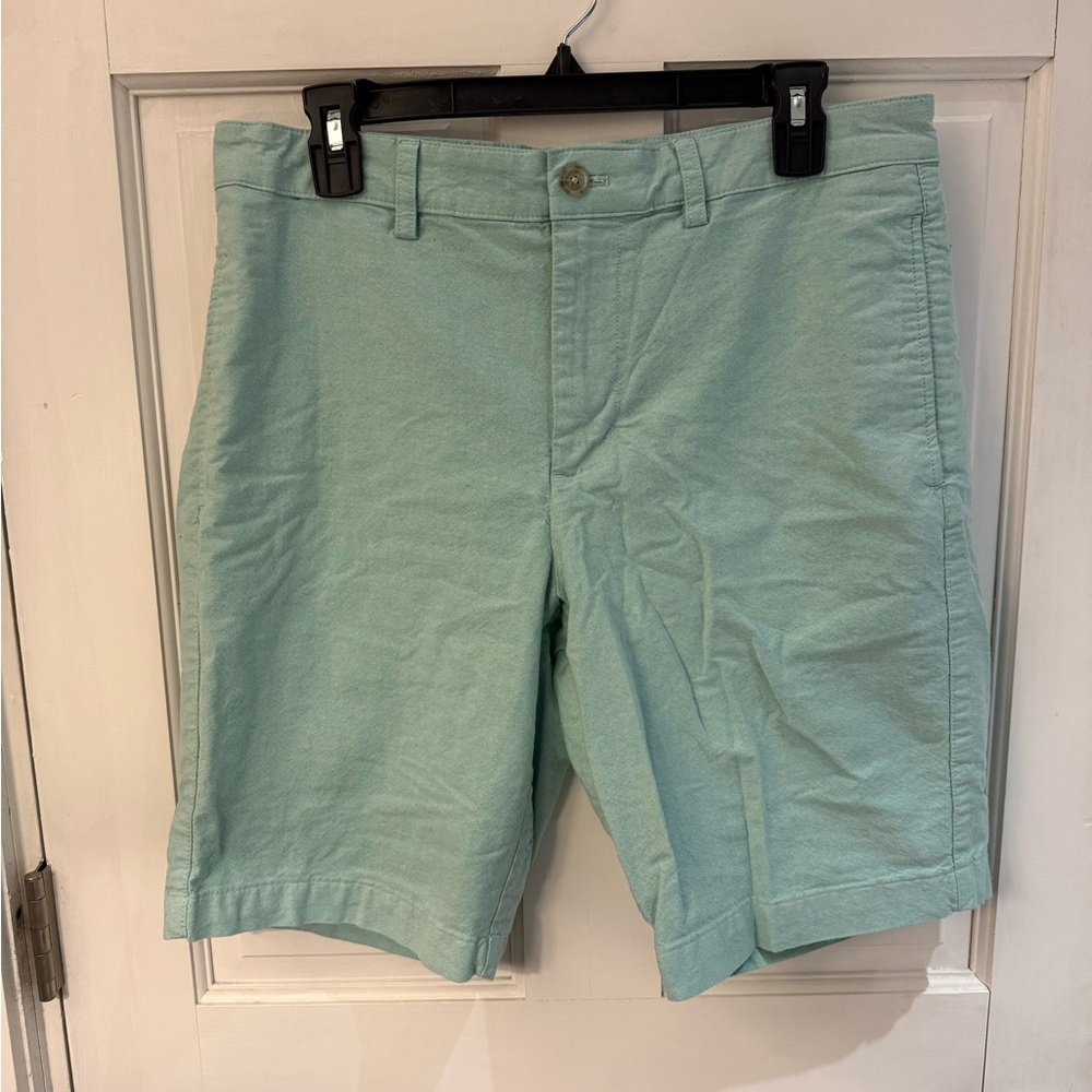 Chaps Light Green Flat Front Shorts